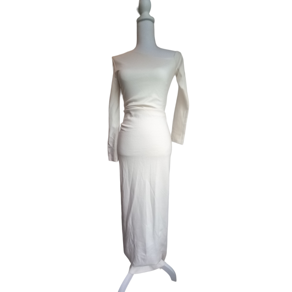 L'AGENCE White Midi Dress